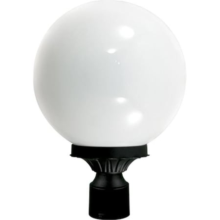 Dabmar Lighting Dabmar Lighting GM240-B Powder Coated Cast Aluminum Post Top Light Fixture; Black - 16.81 x 11.75 x 11.75 in. GM240-B